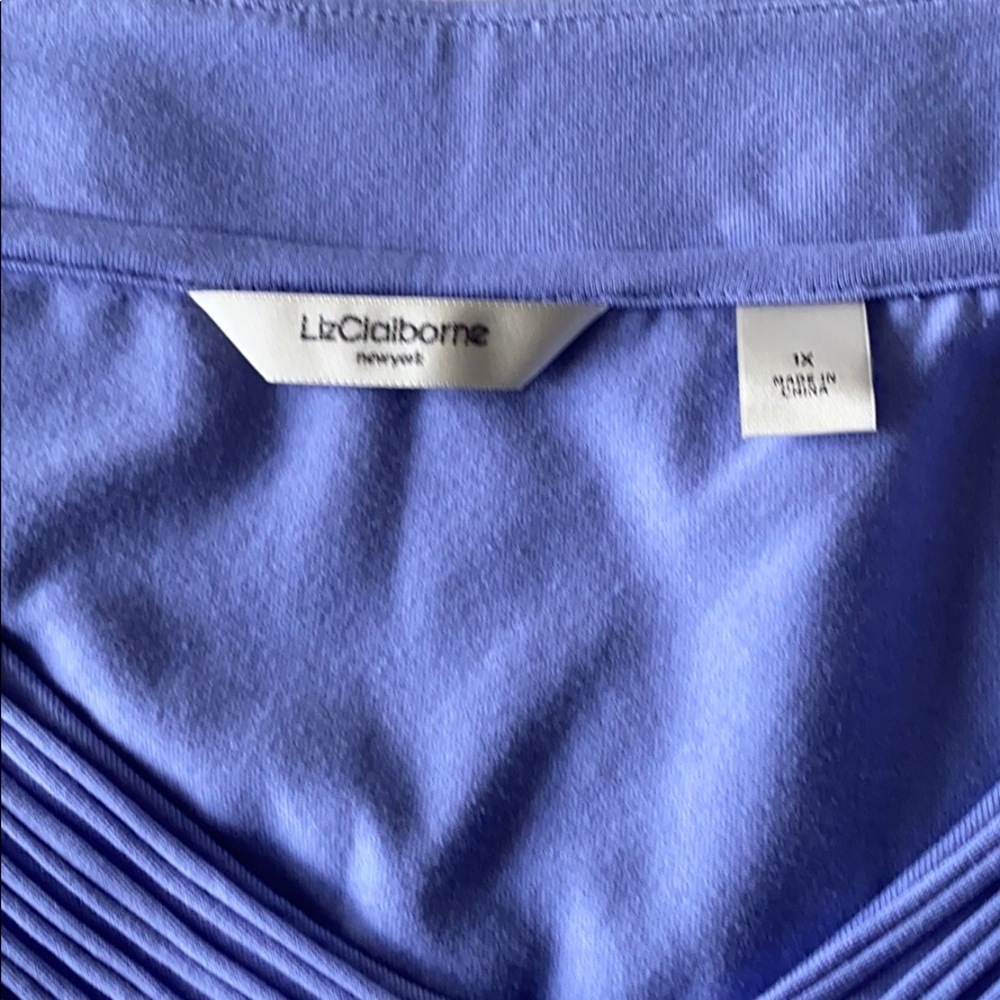 Liz Claiborne New York 1X Purple Tee - Picture 3 of 5